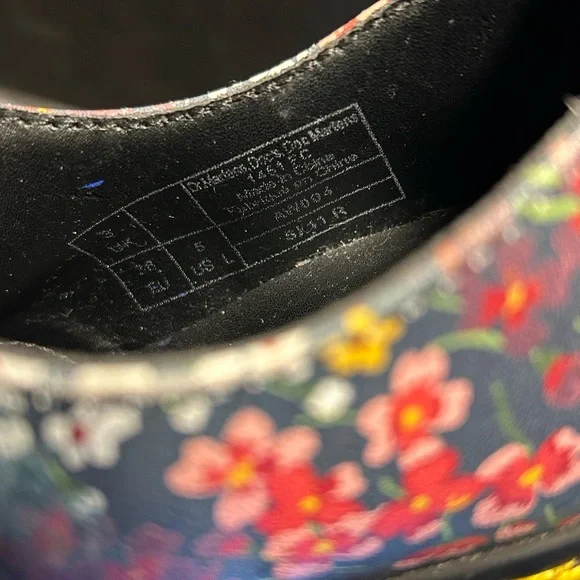 Doc Martens Floral Shoes Size 5 Women - Picture 11 of 12